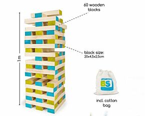 houten toren spel (buitenspeelgoed)